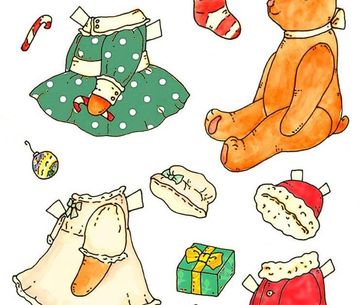 OSITO DE PAPEL RECORTABLE NAVIDEÑO PARA IMPRIMIR ACTIVIDADES PARA NIÑOS